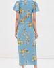 Veronica Beard Veronica Beard Midi Huntleigh Dress Blue River Multi - 3