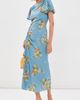 Veronica Beard Veronica Beard Midi Huntleigh Dress Blue River Multi - 5