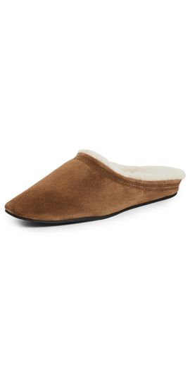 Veronica Beard Veronica Beard Narcisa Shearling Mules Chestnut