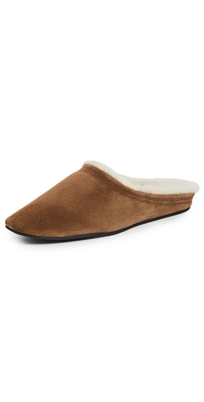 Veronica Beard Veronica Beard Narcisa Shearling Mules Chestnut