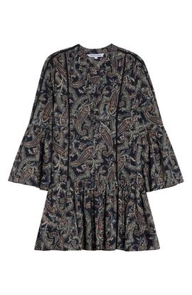 Veronica Beard Veronica Beard Novessa Long Sleeve Paisley Minidress