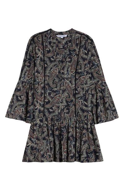 Veronica Beard Veronica Beard Novessa Long Sleeve Paisley Minidress