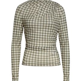 Veronica Beard Veronica Beard Nuvina Check Ruched Top