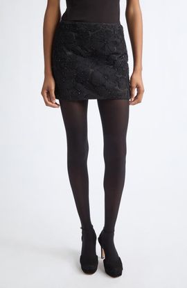 Veronica Beard Veronica Beard Olenna Embellished Silk Blend Miniskirt
