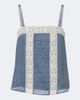 Veronica Beard Veronica Beard Olivana lace-trimmed ramie top - 1