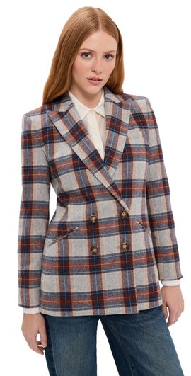 Veronica Beard Veronica Beard Oria Dickey Jacket Heather Grey Multi
