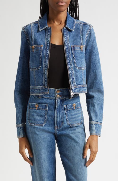 Veronica Beard Veronica Beard Patty Zip Front Denim Jacket
