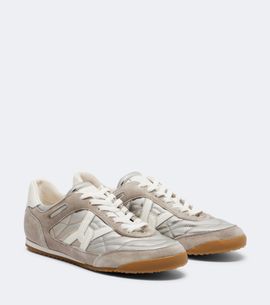 Veronica Beard Veronica Beard Quilted suede-trimmed leather sneakers