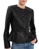Veronica Beard Veronica Beard Quinn Lambskin Leather Jacket Black - 1