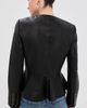 Veronica Beard Veronica Beard Quinn Lambskin Leather Jacket Black - 3