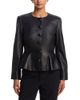 Veronica Beard Veronica Beard Quinn Peplum Leather Jacket - 1