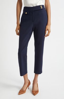 Veronica Beard Veronica Beard Renzo Crop Cotton Blend Trousers