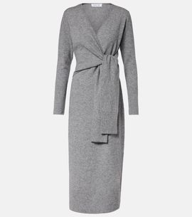 Veronica Beard Veronica Beard Salomez wool and cashmere wrap midi dress