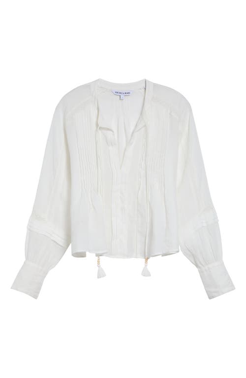 Veronica Beard Veronica Beard Sawyer Long Sleeve Lace Trim Top