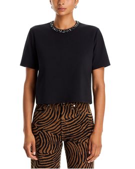 Veronica Beard Veronica Beard Sebastian Embellished Crewneck Tee