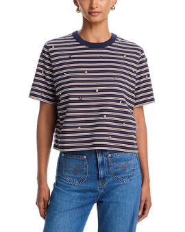 Veronica Beard Veronica Beard Sebastian Rhinestone Embellished Tee