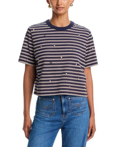 Veronica Beard Veronica Beard Sebastian Rhinestone Embellished Tee