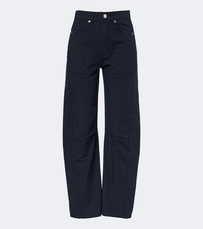 Veronica Beard Veronica Beard Sloan cotton barrel-leg pants