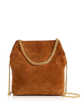 Veronica Beard Veronica Beard Slouch Small Suede & Leather Crossbody Bag