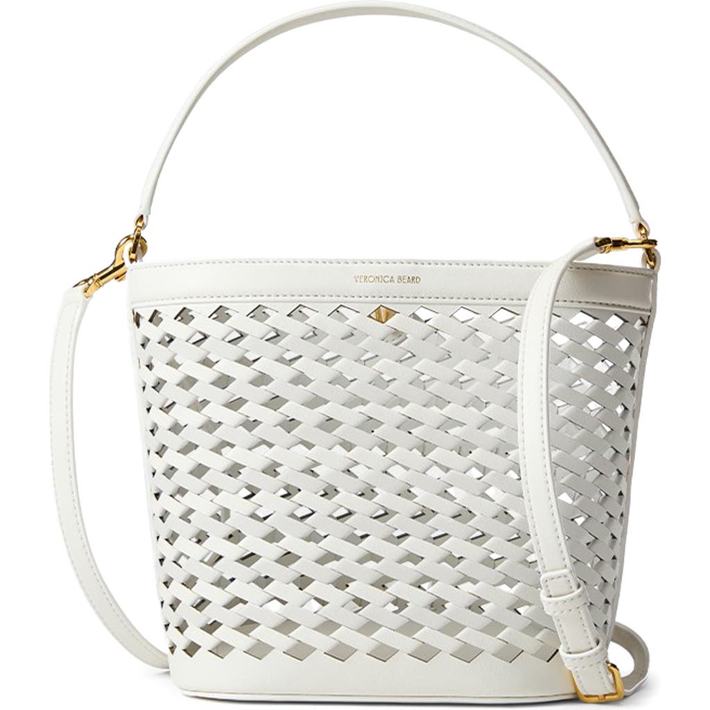 Veronica Beard Veronica Beard Small Perforated Leather Bucket Bag