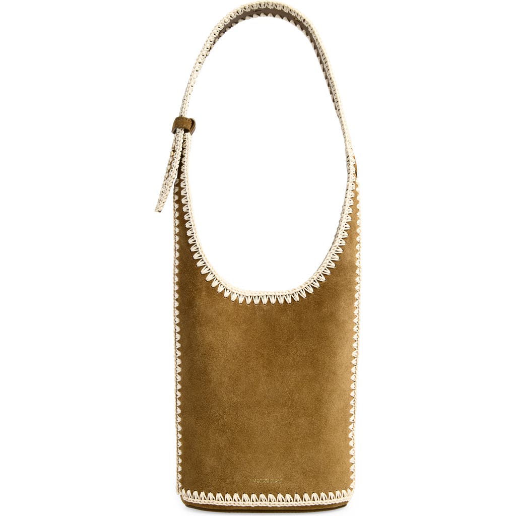 Veronica Beard Veronica Beard Small Whipstitch Loop Suede Shoulder Bag