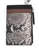 Veronica Beard Veronica Beard Snake Embossed Zip Card Holder Bark Multi One - 1