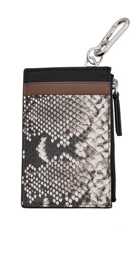 Veronica Beard Veronica Beard Snake Embossed Zip Card Holder Bark Multi One