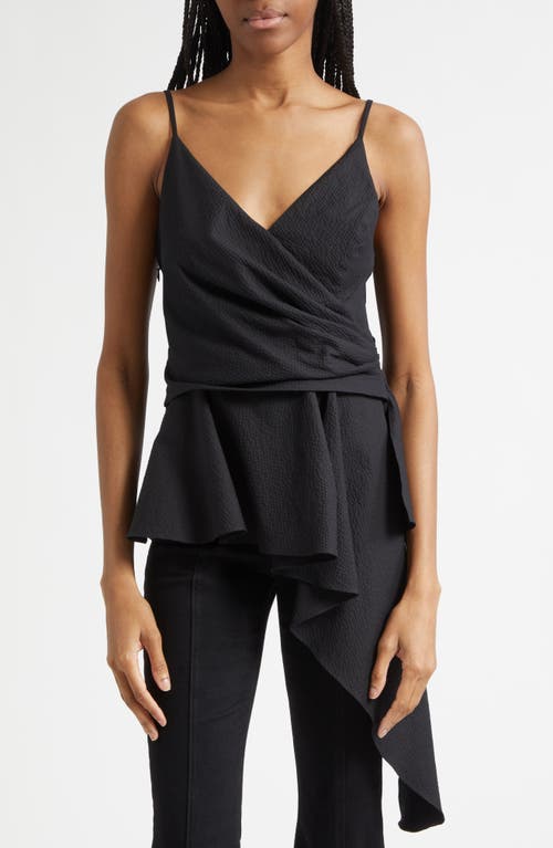 Veronica Beard Veronica Beard Solange Faux Wrap Asymmetric Hem Peplum Top
