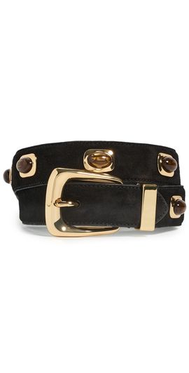Veronica Beard Veronica Beard Stone Embellished Arch Belt Black