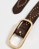 Veronica Beard Veronica Beard Studded Loop Belt Espresso - 5