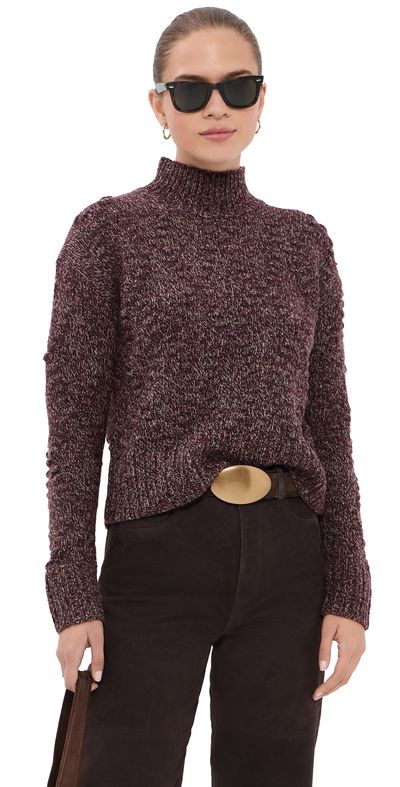 Veronica Beard Veronica Beard Tati Pullover Burgundy Multi