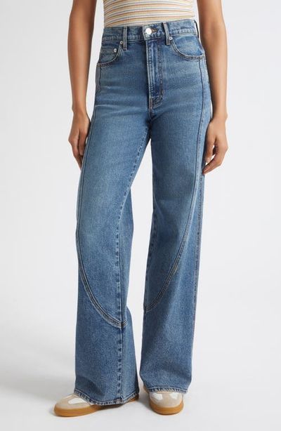 Veronica Beard Veronica Beard Taylor Curved Seam Wide Leg Jeans