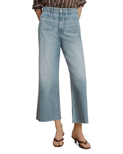 Veronica Beard Veronica Beard Taylor High Rise Cropped Wide Leg Jeans in Big Splash