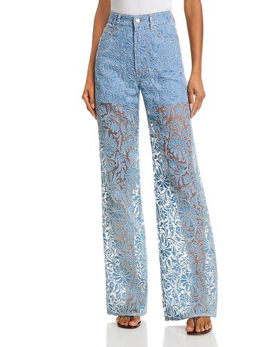 Veronica Beard Veronica Beard Taylor High Rise Wide Leg Jeans in Lakeshore