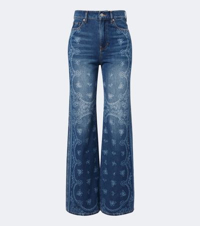 Veronica Beard Veronica Beard Taylor printed wide-leg jean