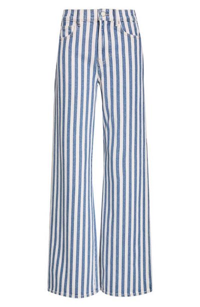 Veronica Beard Veronica Beard Taylor Stripe Wide Leg Jeans