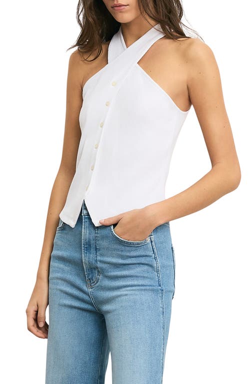 Veronica Beard Veronica Beard Thea Rib Stretch Cotton Halter Top