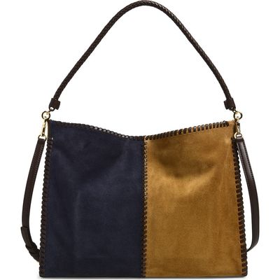 Veronica Beard Veronica Beard Vida Colorblock Suede Hobo Bag
