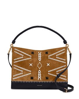 Veronica Beard Veronica Beard Vida Stitch Suede Shoulder Bag