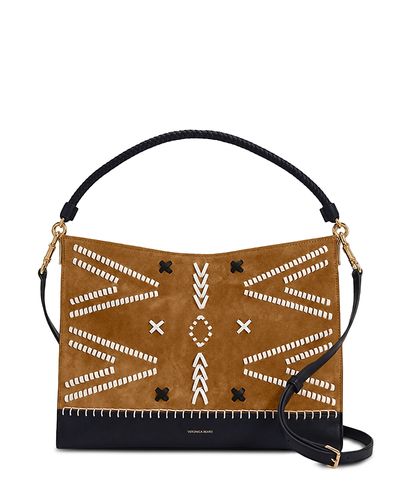 Veronica Beard Veronica Beard Vida Stitch Suede Shoulder Bag