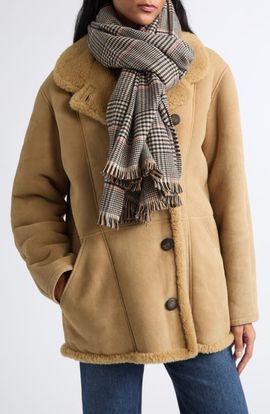 Veronica Beard Veronica Beard Virgin Wool Houndstooth Scarf