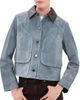 Veronica Beard Veronica Beard Walters Cropped Barn Jacket Blue Steel - 1