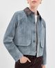 Veronica Beard Veronica Beard Walters Cropped Barn Jacket Blue Steel - 2