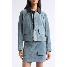 Veronica Beard Veronica Beard Walters Cropped Suede Barn Jacket