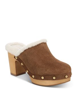 Veronica Beard Veronica Beard Women's Larken Shearling Lined Platform Clogs