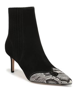 Veronica Beard Veronica Beard Women's Lisa Western Mid Heel Ankle Boots