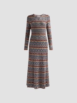 Veronica Beard Veronica Beard Women's Nami Striped Rib-Knit Midi-Dress
