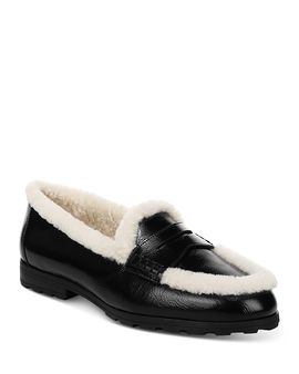 Veronica Beard Veronica Beard Women's Penny Lug Shearling Loafers