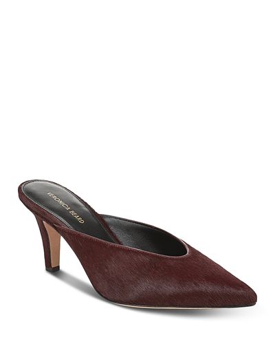 Veronica Beard Veronica Beard Women's Rochelle Calf Hair Mid Heel Mules