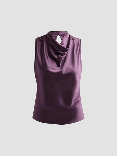 Veronica Beard Veronica Beard Women's Tam Silk-Blend Cowlneck Top